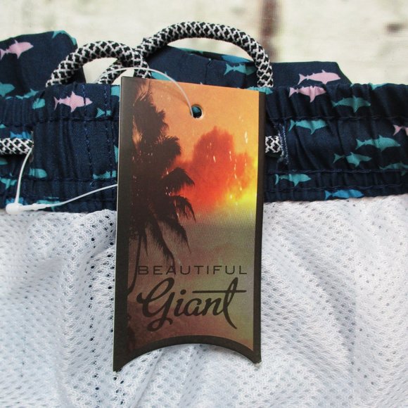 Beautiful Giant Shark Attack Swim Trunks - Picture 6 of 8